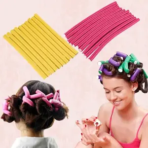 SIYAA Hair Curling Flexi Rods 20 Pieces Magic Hair Foam Hair Rollers Soft Twist Hair Curler Rods for Your Hair Without Heat Hair Bendy Styling Curly Hairstyle Hair Sticks (10 LARGE 10 MEDIUM)