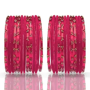 BANGLESKART Glass Bangle Set, Handmade Bangles, for Women's, (1Pair)