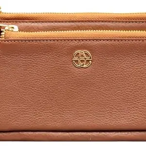 eske Aleta - Zip Around Wallet - Ladies Purse - Genuine Leather - Holds Cards, Coins and Bills - Compact Design - Pockets for Everyday Use - Travel Friendly - Water Resistant