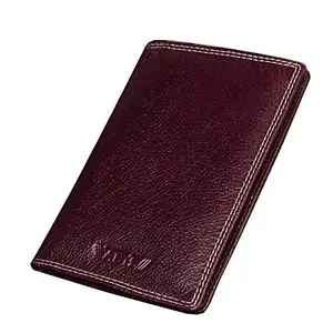 ABYS Genuine Leather Passport Wallet||Card Holder||Travel Wallet for Men and Boys(Brown)