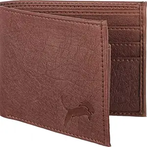 WILD EDGE Dark Brown Bi-Fold Men's Wallet - Formal/Casual/Stylish Artificial Leather Wallet for Men - Dark Brown Men's Two-Fold Purse