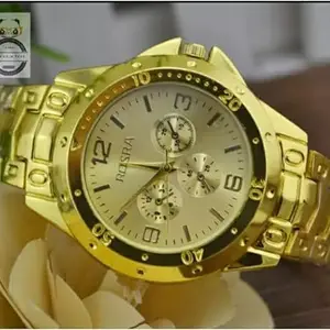 LAKSH Men Gold Alloy Casual Analog Watches(SR-217)