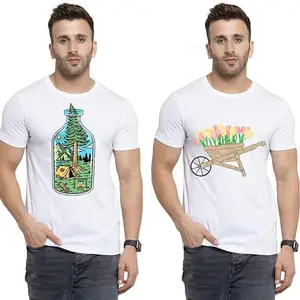 Shree Shyam Textile - Where Fashion Begins | DP-5286 | Polyester Graphic Print T-Shirt | | Pack of 2