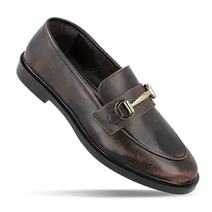 JOHN TAYLOR JT97514 Womens Genuine Leather Loafers for Casual and Special Occasion - Brown