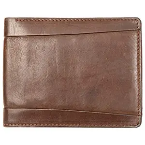Leatherman Fashion LMN Genuine Leather Men's Brown Wallet with 6 Card Slots