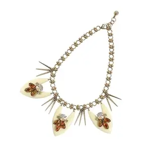 SOHI Women Designer Statement Olivia Necklace| Multicolour | Lobstrer Clasp | Casual Wear | Artificial Stones | Alloy Material (3620)