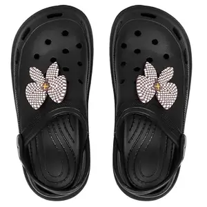 CASSIEY Lightweight Clasic Clogs for Women's and Girls | Girl's Indoor & Outdoor Sandals, Heeled Clogs With Charm- Black