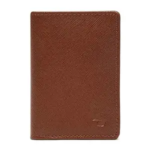LOUIS STITCH Unisex British Tan Italian Saffiano Leather Wallet RFID Blocking Card Holder Multiple Slots Handcrafted Premium Wallets for Men Boys (Goel) (LSWL-SF-CH-TN-500)