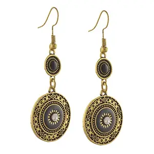 Zephyrr Jewellery Hanging Dangler Golden Hook Earrings