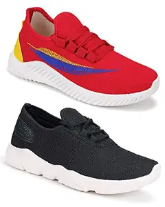 Camfoot Men's (9287-1249) Multicolor Casual Sports Running Shoes 6 UK (Set of 2 Pair)