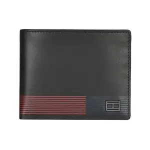 Tommy Hilfiger Men RFID Protected Bingham Global Coin Wallet - Black, No. of Card Slot: 4