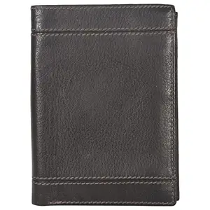 Leatherman Fashion LMN Genuine Leather Men Black Wallet 9548 (7 cc Card Slots)