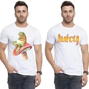 SST - Where Fashion Begins | DP-9882 | Polyester Graphic Print T-Shirt | for Men & Boy | Pack of 2