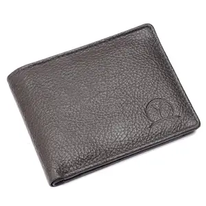 YADASS Men Trendy Grey Genuine Leather RFID Wallet (3 Card Slots)