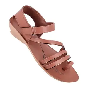 WALKAROO Sandals For Womens|Light Weight and Comfortable|Stylish and Soft Cushion|WL7886 - Blush