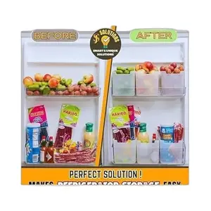 Premium Fridge Storage Space-Saving Refrigerator Side Door Organizer - 1000 ml (Pack of 8)|Type -1065 for Home and Kitchen