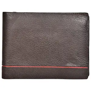 Leatherman Fashion LMN Genuine Leather Men Trendy, Trendy, Evening/Party Brown, Red Wallet 06LC