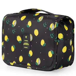 Yeegras Toiletry bag with 4 colos…, Black-lemon, Simple