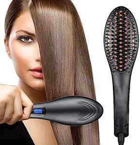 POWERUP BAR - Naturally Simple! HORBOX |Hair Electric Comb Brush 3 in 1 Ceramic Fast Hair Straightener For Women's Hair Straightening Brush with LCD Screen, Temperature Control Display,Hair Straightener For Women