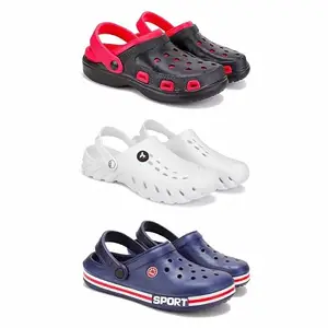 DRACKFOOT-Lightweight Classic Clogs || Sandals with Slider Adjustable Back Strap for Men-Combo(3)-3017-3145-3015-7 Blue