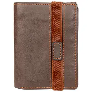 Leatherman Fashion LMN Genuine Leather Unisex Brown Wallet 6 Card Slots
