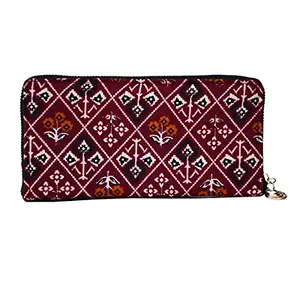 Natali Traders Cotton Wallet for Women -Girls Hand Wallet - Gift for Sister, Wife, Girlfriend - Anniversary Gift - Birthday Gift - Return Gift (Maroon)