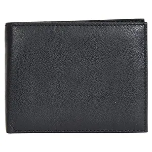 Leatherman Fashion LMN Genuine Leather Black Unisex Wallet 6 Slots