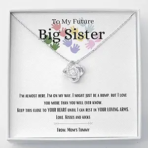 rakva 925 Silver Gift Sister Necklace, New Sister Necklace, Gift For Future Big Sister, Soon To Be Sister