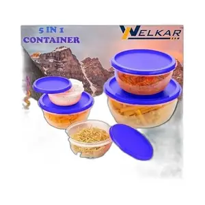 Kitchen Container |250+450+800+1400+2500 ml| Stackable Refrigerator Organizer for Fresh Food Storage | BPA-Free Kitchen Solution Transparent food storage Stackable frid|design - 478for home