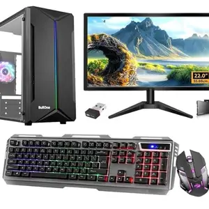 All-in-One Desktop Computer, 22inch Moniter, Core i5 4500, 16GB RAM, 500GB SSD, RGB Keyboard, Mouse, 2GB Graphics Card, WiFi, Win10, RGB Gaming Cabinet (16-500-2GB)