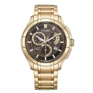 Citizen Stainless Steel Men Eco-Drive Gents Analogue Watch Brown Dial - Bl8163-50X