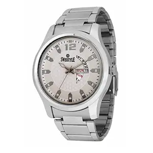 SWISSTYLE Analogue White Dial Men's Watch -Ss-Gr1180-Wht-Ch