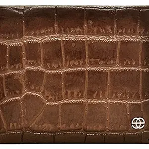 eske Brice Genuine Leather Mens Bifold Wallet - Printed Pattern - 5 Card Holders
