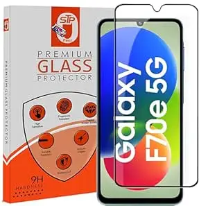 STP FEEL Premium Tempered Glass Screen Protector Guard Compatible For Samsung Galaxy F70e 5G (6.7 Inch, Pack of 1) | Edge to Edge Coverage With Easy to installation kit for Smartphone