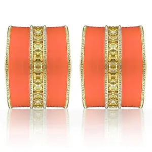 BANGLESKART Bridal Punjabi Chuda Bangle Set for Wedding, Anniversary, Party and Casual Wear (1 Pair)