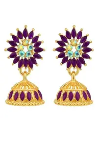 Label by Ashok Stylish Oxidized Jhumka, Pearl & Beaded Hoop Earrings for Women & Girls | Trendy Traditional & Boho Jewelry | Ethnic Earrings