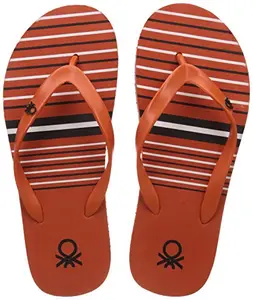 United Colors of Benetton Men's Orange Flip-Flops 10 UK/India (44.5 EU) (17A8CFFPM324I)