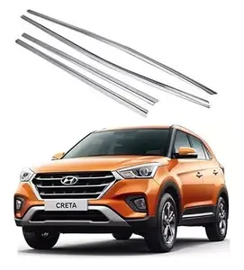 AUTOSMARTLOOK Car Lower Chrome Window Garnish for Hyundai Creta (2018-2019)