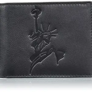 Justrack Boys Dark Black Color Genuine Leather Money Purse (LWM00207-JT_9)