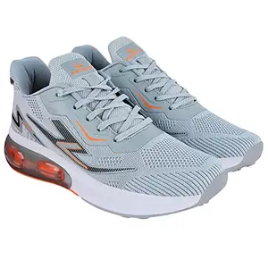 LANCER PLATINUM-32LGR-ORG Men's Light Grey/Orange Blue Sports & Outdoor Running Shoes