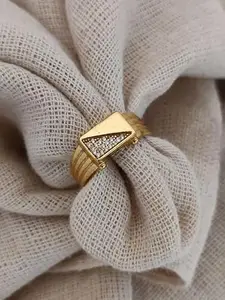 Stylish Men's Designer Ring Diamond Gold Ring For Men Ring/Gold Ring||JEWELRYRING-142-24