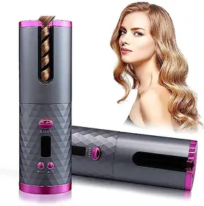 SRSARVY Hair-Curler-FRENKLY-Cordless-Automatic-Hair-Curler-Portable-Curling-Iron-with-LCD-Temperature-Display-Fast-Heating-Auto-Rotating-Hair-Curler-USB-Rechargeable-for-Travel-Home