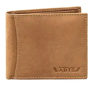 ABYS Raksha Bandhan Special Tan Genuine Leather Wallet & Rakhi Combo Gift Set for Brother (8519TN)