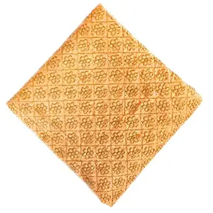 Generic Women/girls unisex ethnic unstitched Cotton silk with golden Embroidered work solid fabric/cloth/dress material for sherwani, suit, lehnga, blouse, saree, dress etc.