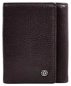 eske Bobby - Genuine Leather Mens Three Fold Wallet - Holds Cards, Coins and Bills - 3 Card Slots - Everyday Use - Travel Friendly - Handcrafted - Durable - Water Resistant - Vintage Brown