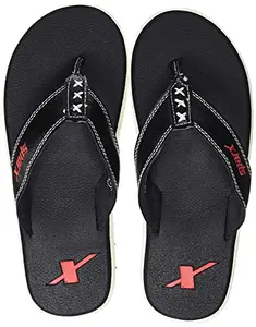 Sparx Men's Black Red Slipper-7 Kids UK (SF0556G)