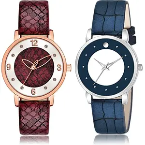 NEUTRON Heart Analog Red and Blue Color Dial Women Watch - GM364-GM340 (Pack of 2)