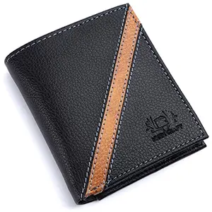 NKSK Craft Casual Brown Artificial Leather Wallet for Men's (Black)