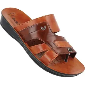 WALKAROO WG5358 Mens Casual and Regular Wear Covering Sandals - Tan