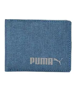 Puma Unisex-Adult Polyester Bi-Fold Wallet IND I, Dark Denim-Heather (Blue), X (5404902)